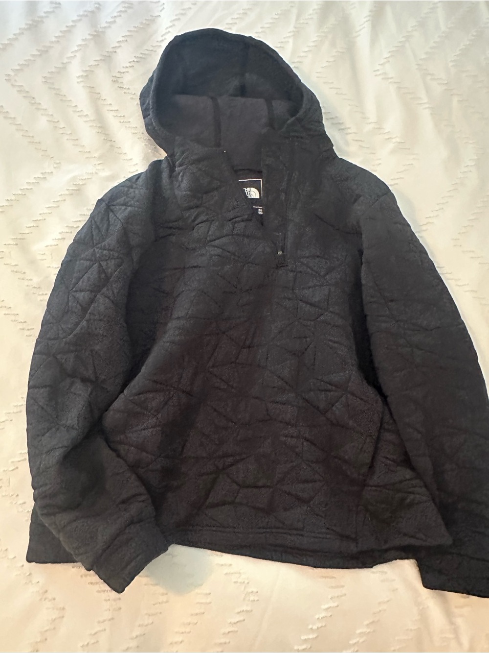 The North Face Black Quilted Hooded Jacket - Women's XL